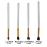 Maxbell Maxbell Makeup Eyeshadow Lip Gloss Concealer Powder Palette Brushes Kit White-Gold