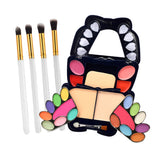 Maxbell Maxbell Makeup Eyeshadow Lip Gloss Concealer Powder Palette Brushes Kit White-Gold