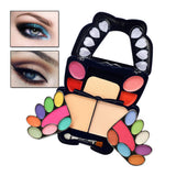 Maxbell Maxbell Makeup Eyeshadow Lip Gloss Concealer Powder Palette Brushes Kit White-Gold