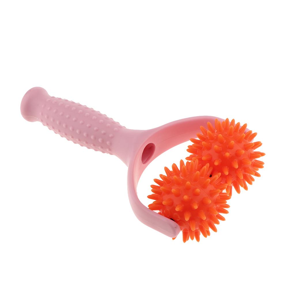 Maxbell Maxbell Handheld Acupuncture Spiky Massage Ball Shoulder Muscle Massager Pink Orange