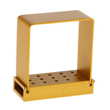 Maxbell 15 Holes Stainless Steel Dental Burs Holder Block Case Sterilizer Box Gold