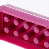Maxbell Maxbell 10 Holes Nail Drill Bit Holder Stand Organizer Manicure Display Box Rose Red