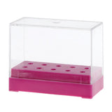 Maxbell Maxbell 10 Holes Nail Drill Bit Holder Stand Organizer Manicure Display Box Rose Red