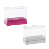 Maxbell Maxbell 10 Holes Nail Drill Bit Holder Stand Organizer Manicure Display Box Rose Red