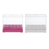 Maxbell Maxbell 10 Holes Nail Drill Bit Holder Stand Organizer Manicure Display Box Rose Red