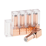 Maxbell 5x 12ml Empty Lipstick Container DIY Lip Balm Tubes Lips Gloss Bottles Rose Golden