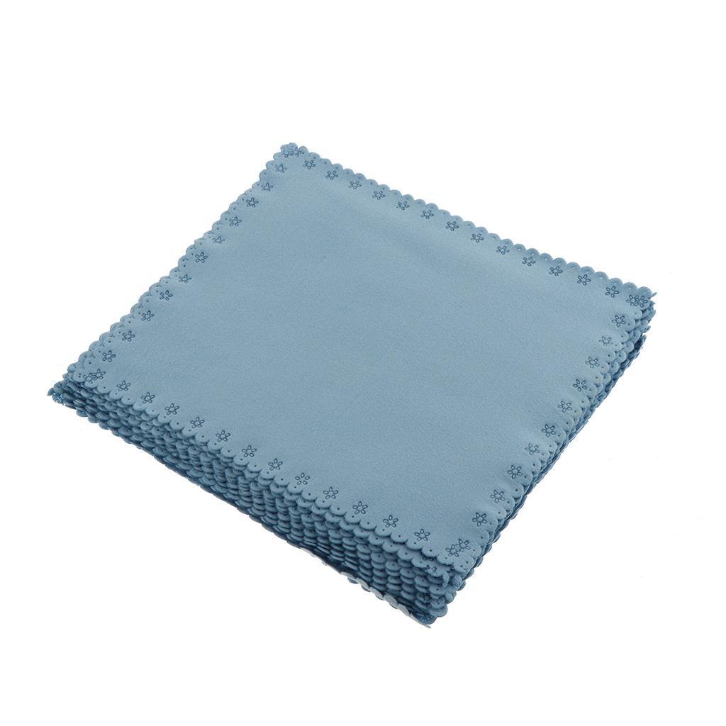 Maxbell Maxbell 20PCS Soft Velvet Cleaning Cloth Eyeglasses Screen Camera Lens Cleaner blue