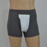 Maxbell Maxbell Men's Washable Incontinence Boxer Open Fly Underwear Patient Breathable Pant M
