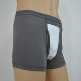 Maxbell Maxbell Men's Washable Incontinence Boxer Open Fly Underwear Patient Breathable Pant M