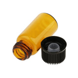 Maxbell Maxbell Lots 20pcs Empty Clear Glass Dram Bottles Vials With Black Screw Cap Brown 3ml