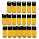 Maxbell Maxbell Lots 20pcs Empty Clear Glass Dram Bottles Vials With Black Screw Cap Brown 3ml
