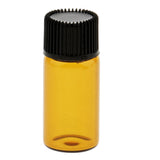 Maxbell Maxbell Lots 20pcs Empty Clear Glass Dram Bottles Vials With Black Screw Cap Brown 3ml