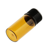 Maxbell Maxbell Lots 20pcs Empty Clear Glass Dram Bottles Vials With Black Screw Cap Brown 3ml