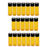 Maxbell Maxbell Lots 20pcs Empty Clear Glass Dram Bottles Vials With Black Screw Cap Brown 5ml