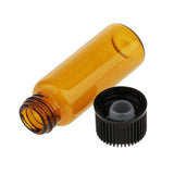 Maxbell Maxbell Lots 20pcs Empty Clear Glass Dram Bottles Vials With Black Screw Cap Brown 5ml
