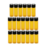 Maxbell Maxbell Lots 20pcs Empty Clear Glass Dram Bottles Vials With Black Screw Cap Brown 5ml