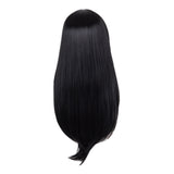 23'' Natural Silky Real Human Hair Black Long Straight Wigs Full Hairpieces