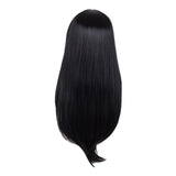 23'' Natural Silky Real Human Hair Black Long Straight Wigs Full Hairpieces