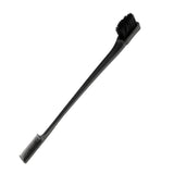 Maxbell 2x Double Sided Edge Brush Comb Edge Control Travel Hairbrush Black Blue