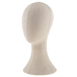 Maxbell 2pcs Canvas Block Mannequin Head Wig Hat Making Glasses Holder with Stand