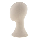 Maxbell 2pcs Canvas Block Mannequin Head Wig Hat Making Glasses Holder with Stand
