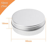 Maxbell 3x10pcs 25ml Aluminium Lip Balm Tin Pots Cosmetic Cream Jar Bottle Container