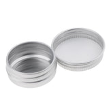 Maxbell 20pcs 15/25ml Aluminium Lip Balm Tin Pot Cosmetic Cream Jar Bottle Container