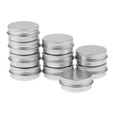 Maxbell 20pcs 15/25ml Aluminium Lip Balm Tin Pot Cosmetic Cream Jar Bottle Container
