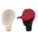 Maxbell 2x 21" Canvas Block Mannequin Head Wig Hat Making Display Holder with Stand