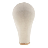 Maxbell 2pcs Mannequin Canvas Block Head Wig Toupee Hat Display W/ Mount Hole 21"