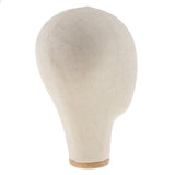 Maxbell 2x 21" Canvas Block Mannequin Head Wig Hat Making Display Holder with Stand