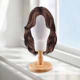 Maxbell 3pcs Canvas Block Mannequin Head Wig Hat Making Glasses Holder with Stand