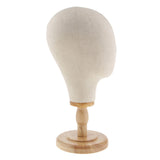 Maxbell 2x 21" Canvas Block Mannequin Head Wig Hat Making Display Holder with Stand
