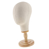 Maxbell 2x 21" Canvas Block Mannequin Head Wig Hat Making Display Holder with Stand