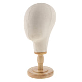 Maxbell 2x 21" Canvas Block Mannequin Head Wig Hat Making Display Holder with Stand