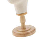 Maxbell 2pcs Canvas Block Mannequin Head Wig Hat Making Glasses Holder with Stand