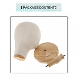 Maxbell 2x 21" Canvas Block Mannequin Head Wig Hat Making Display Holder with Stand