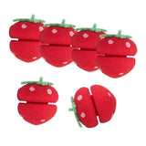 Maxbell Wood Round Hairdressing Comb brush&Pure Bristle and Strawberry Hair Curlers