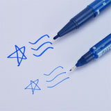Maxbell 12Pcs Tattoo Pen Tattoo Skin Marker Marking Scribe Pen Fine Tip Black & Blue