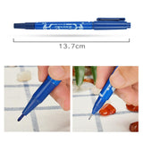 Maxbell 12Pcs Tattoo Pen Tattoo Skin Marker Marking Scribe Pen Fine Tip Black & Blue