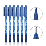 Maxbell 12Pcs Tattoo Pen Tattoo Skin Marker Marking Scribe Pen Fine Tip Black & Blue