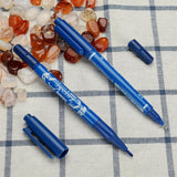 Maxbell 12Pcs Tattoo Pen Tattoo Skin Marker Marking Scribe Pen Fine Tip Black & Blue