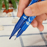 Maxbell 18 Pcs Tattoo Pen Tattoo Skin Marker Marking Scribe Pen Black Blue Red Color