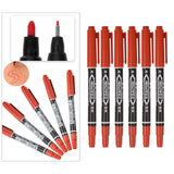 Maxbell 18 Pcs Tattoo Pen Tattoo Skin Marker Marking Scribe Pen Black Blue Red Color