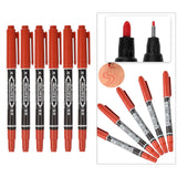 Maxbell 18 Pcs Tattoo Pen Tattoo Skin Marker Marking Scribe Pen Black Blue Red Color