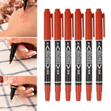 Maxbell 18 Pcs Tattoo Pen Tattoo Skin Marker Marking Scribe Pen Black Blue Red Color