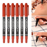 Maxbell 18 Pcs Tattoo Pen Tattoo Skin Marker Marking Scribe Pen Black Blue Red Color
