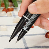 Maxbell 12Pcs Tattoo Pen Tattoo Skin Marker Marking Scribe Pen Fine Tip Black & Blue