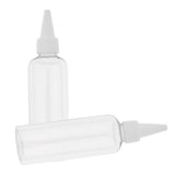 Maxbell 6pcs Plastic 100ml Travel Squeeze Bottle Lotion Shampoo Container Clear Cap