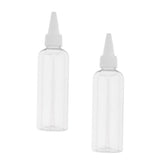 Maxbell 6pcs Plastic 100ml Travel Squeeze Bottle Lotion Shampoo Container Clear Cap